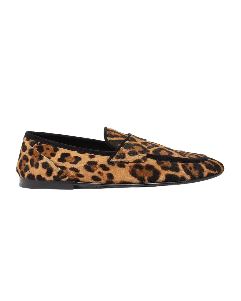 Dolce & Gabbana Men 's Leopard-Effect Pony Slippers