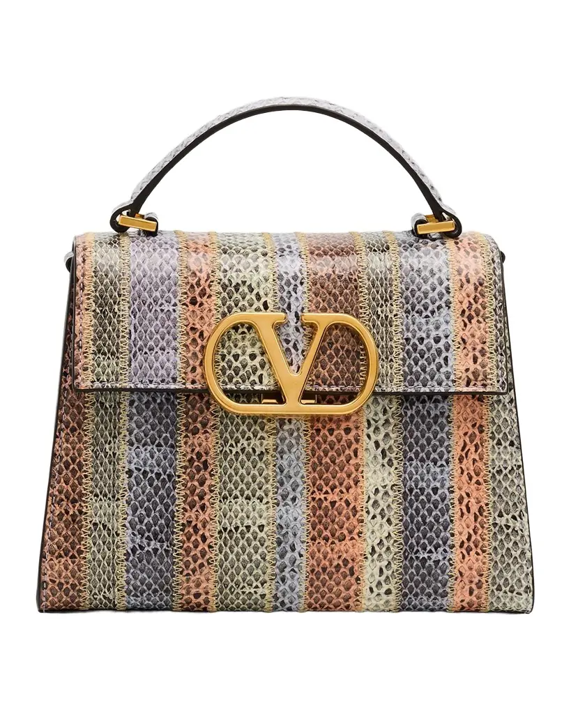 Valentino Garavani VSling Snakeskin Top-Handle Bag