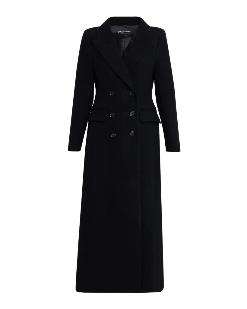 Dolce & Gabbana Double-Breasted Wool Long Coat