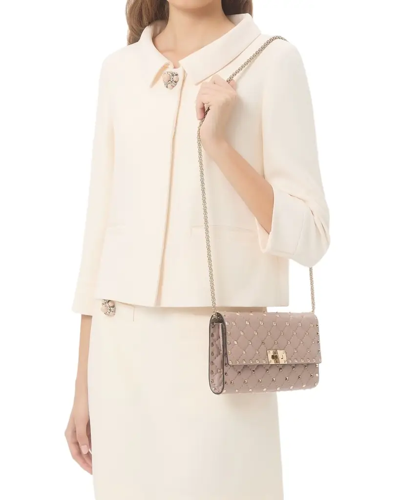Valentino Garavani Quilted Rockstud Leather Crossbody Bag