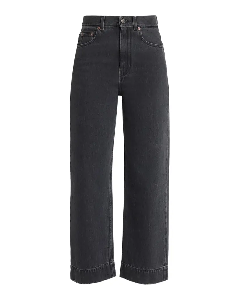 Chloe High-Rise Straight-Leg Crop Denim Trousers