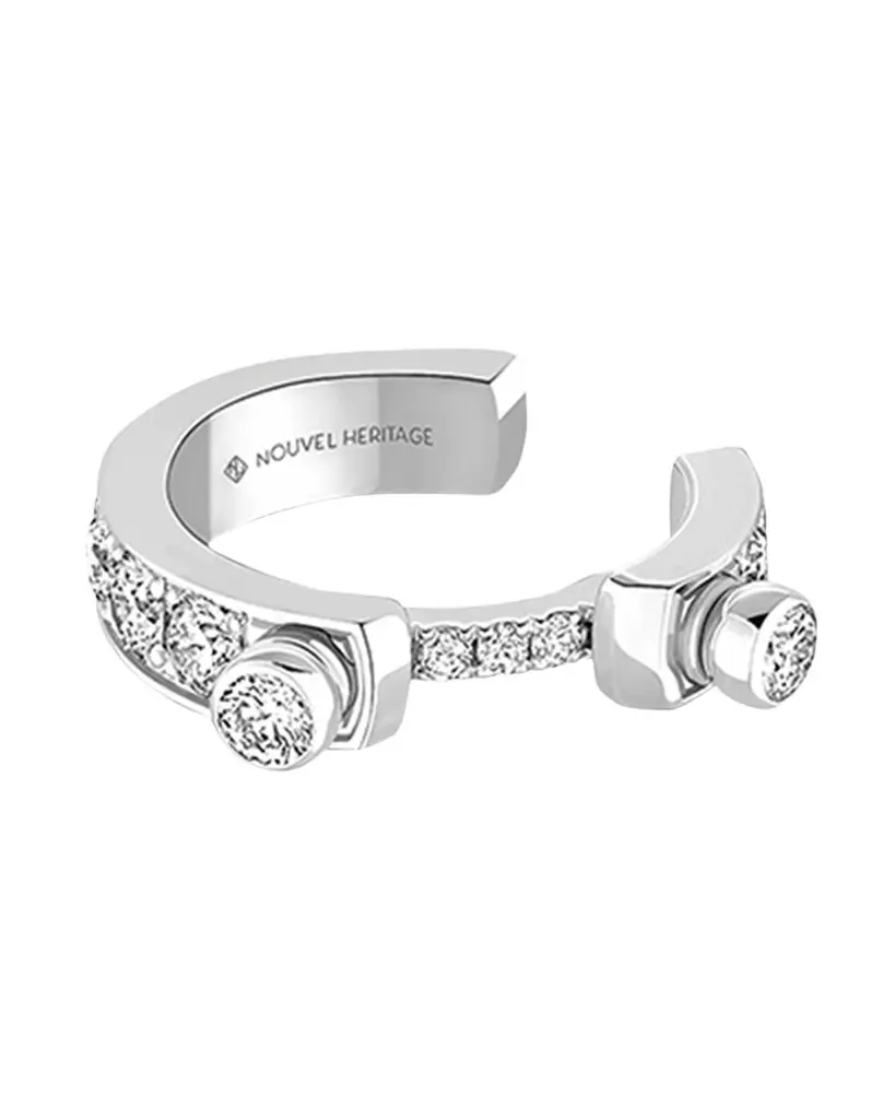Nouvel Heritage 18K Eternity Tuxedo Ear Cuff