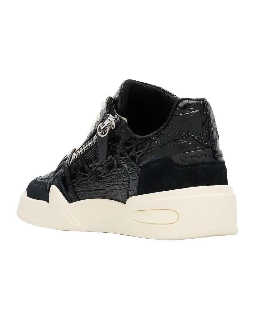 Giuseppe Zanotti Men 's Gz-Ghost Leather and Suede Low-Top Sneakers