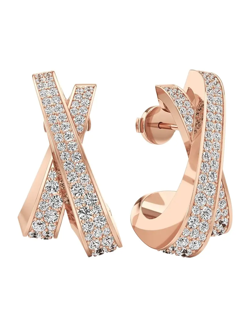 Unsaid Infinite Lab-Grown Diamond Pave Earrings