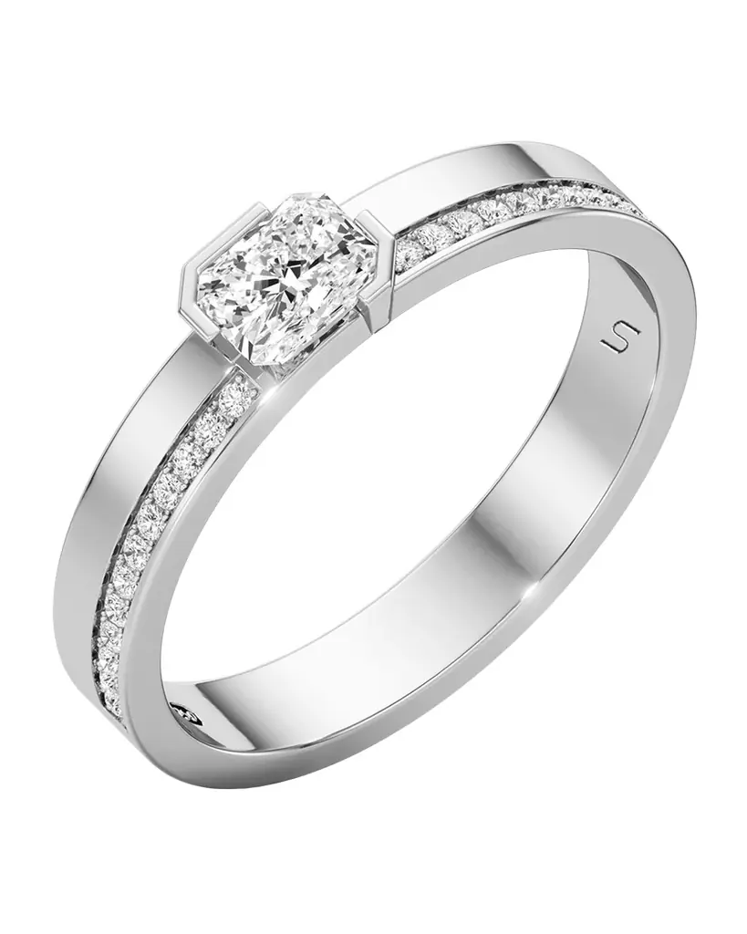 Unsaid Meta Lab-Grown Diamond Radiant Pave Band, Size 8