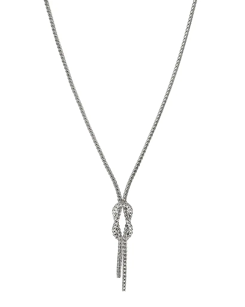 John Hardy Sterling Silver Love Knot Y Necklace