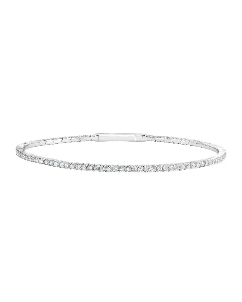 Neiman Marcus Diamonds 18K Yellow Gold Diamond Flex Bangle