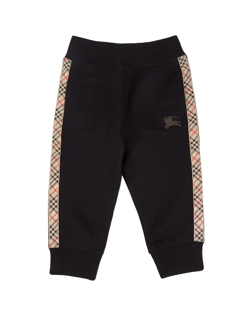 Burberry Boy 's Check-Trim Cotton Jogging Pants, Size 6M-2
