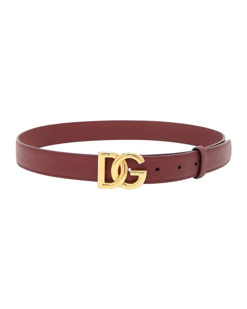 Dolce & Gabbana DG Logo Leather Belt