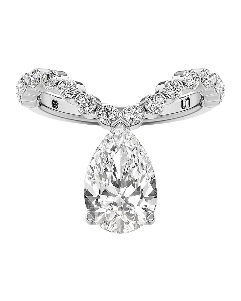 Unsaid Tear Lab-Grown Diamond Pave Curve Ring