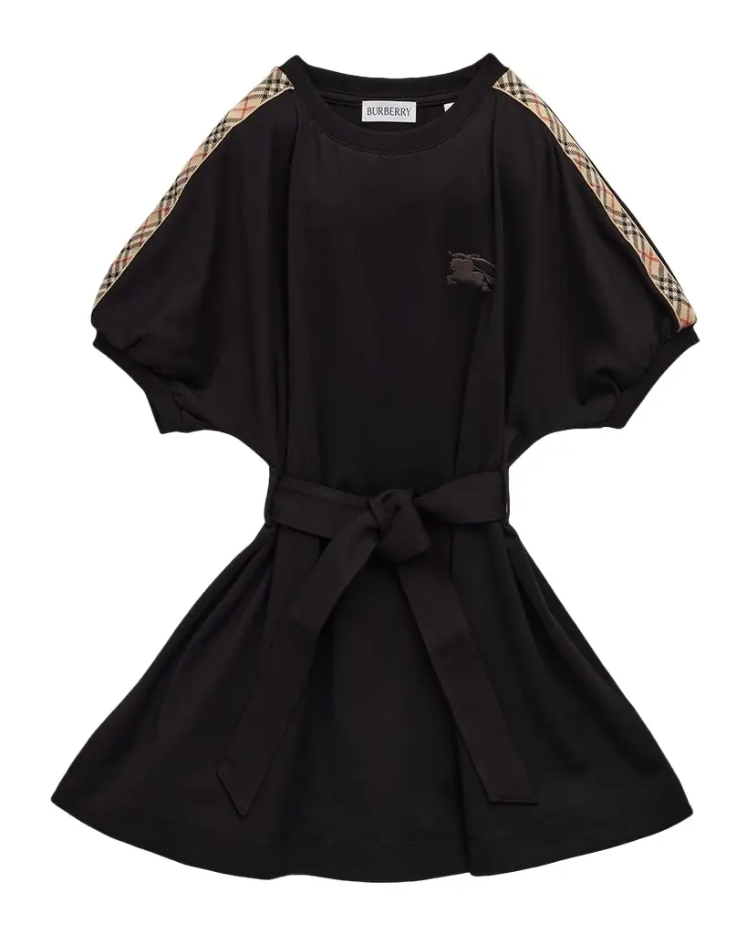 burberry t shirt dress Burberry Check Trim Cotton T-shirt Dress , Size: XXS