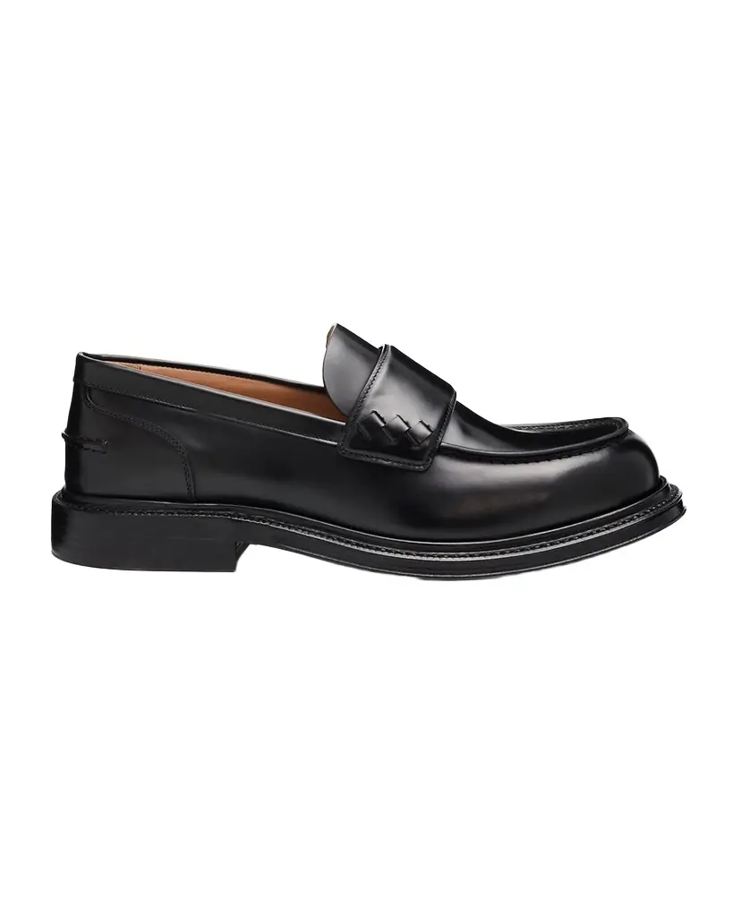 Bottega Veneta Men 's Haddock Leather Penny Loafers