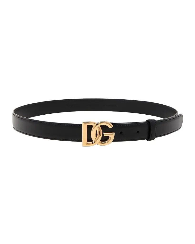 Dolce & Gabbana DG Logo Calfskin Belt