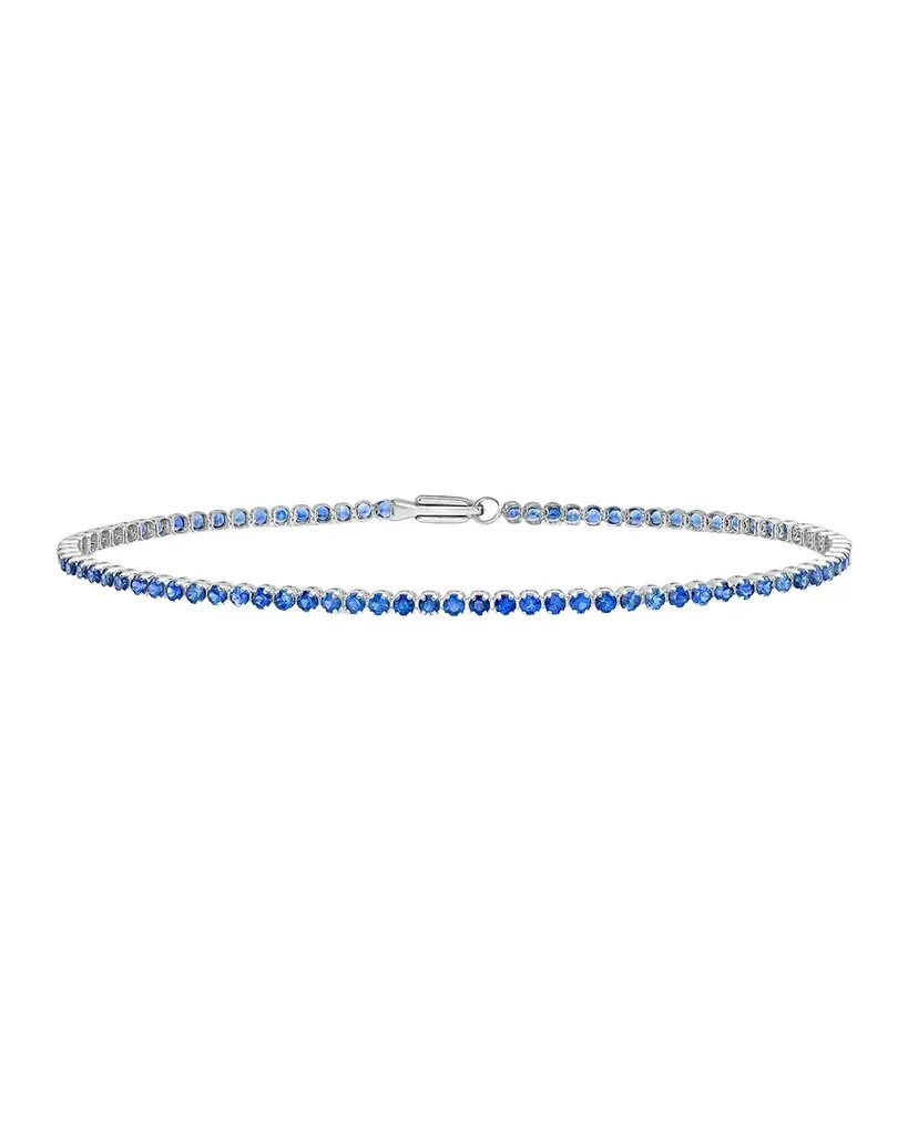 Neiman Marcus Diamonds 18K White Gold Blue Sapphire Bracelet - Women's Jewelry And Watches