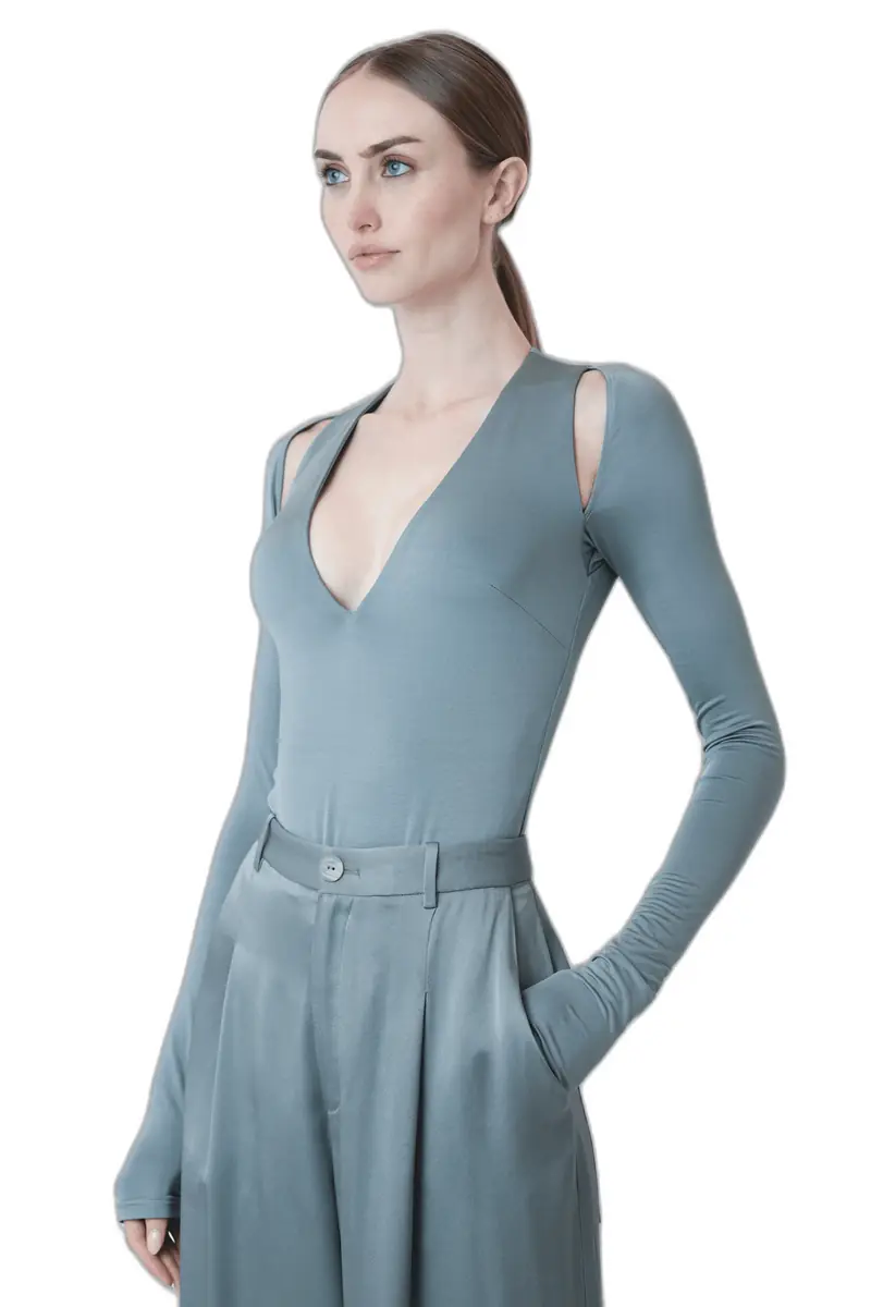 LAPOINTE Jersey V Neck Bodysuit