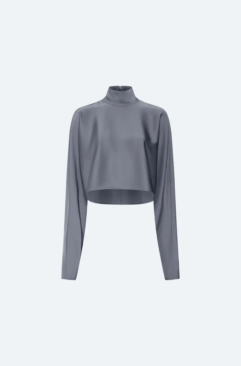 LAPOINTE Lightweight Satin Caftan Top