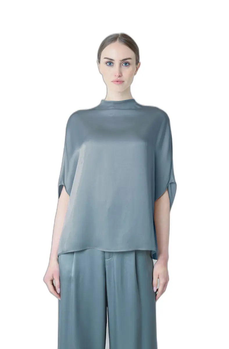 LAPOINTE Satin Cape Tee