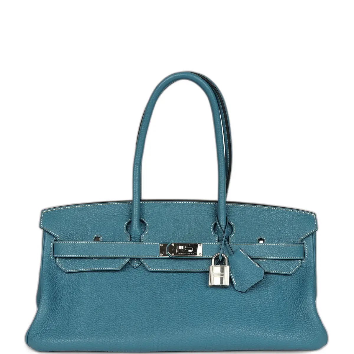 hermes Vintage Hermes Shoulder Birkin 42 JPG Blue Jean Togo Palladium Hardware