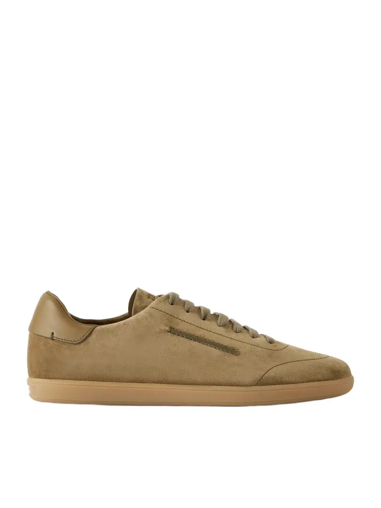 Zegna 232 Leather-Trimmed Suede Sneakers - Men
