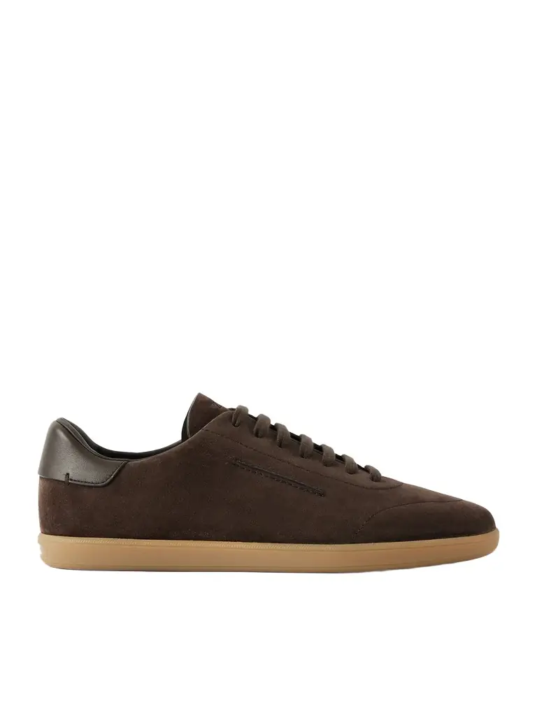 Zegna 232 Leather-Trimmed Suede Sneakers - Men
