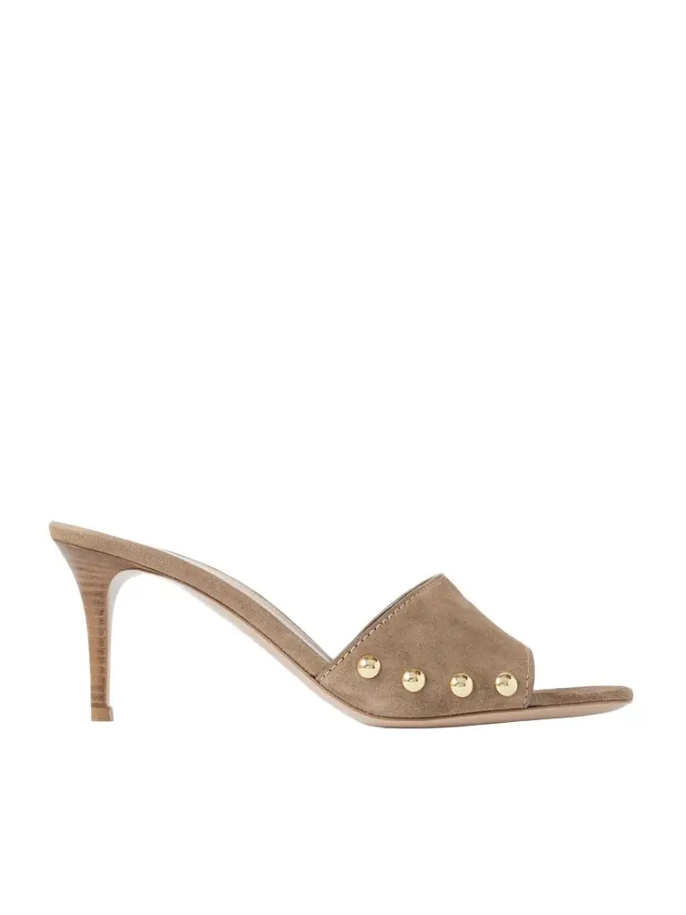 Gianvito Rossi 70 Studded Suede Mules