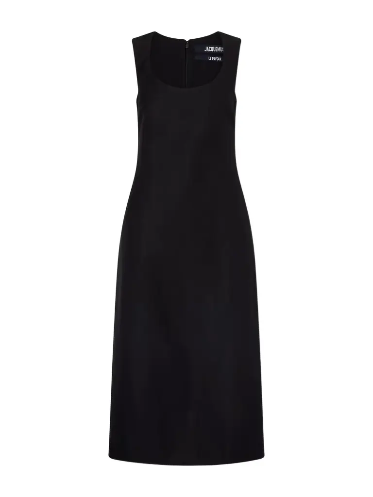 Jacquemus Tablier Linen-blend Midi Dress