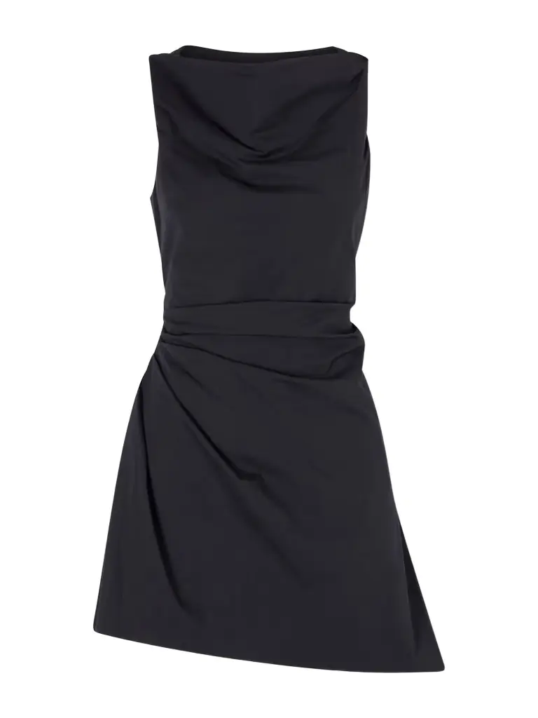 Staud Callie Gathered Cotton-blend Poplin Mini Dress