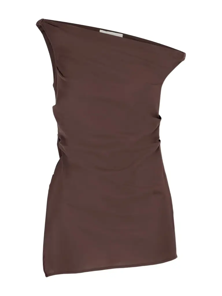 Faithfull Cosima Asymmetric Gathered Cotton-poplin Top