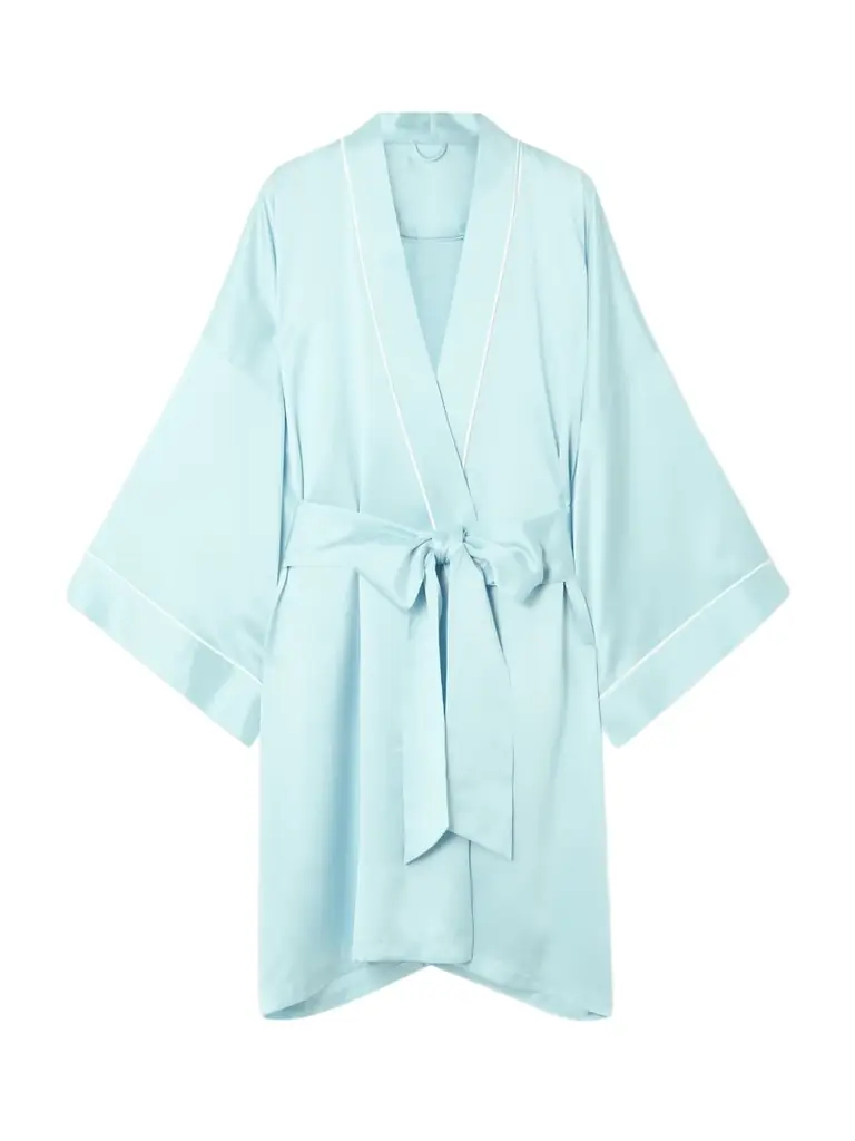 Olivia von Halle Mimi Silk-satin Robe