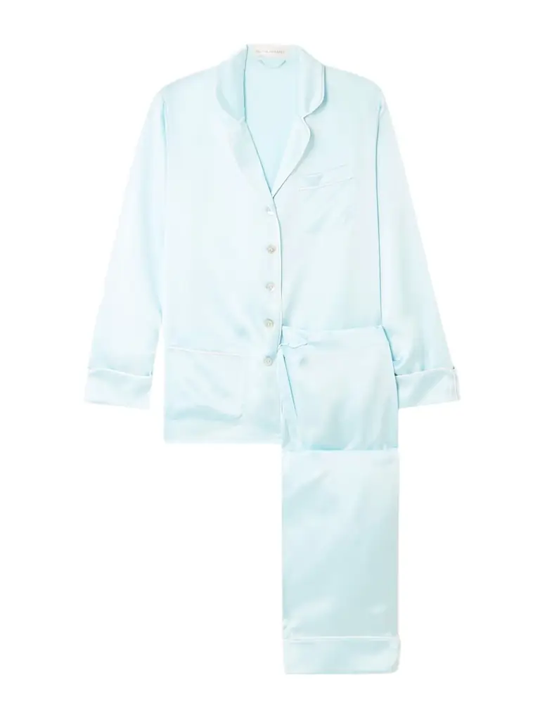 Olivia von Halle Coco Silk-satin Pajama Set