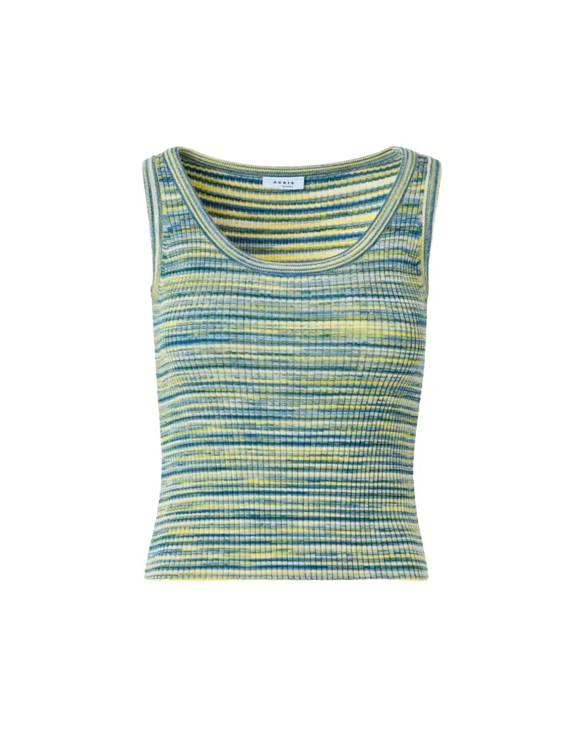 Akris punto Space-Dye Merino Rib Knit Tank Top