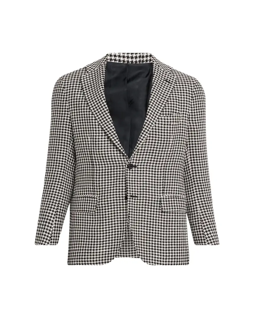 Kiton Men's Check Cashmere-Linen Sport Coat