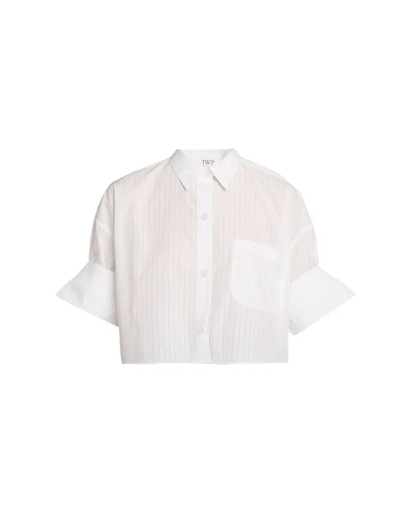 TWP Next Ex Striped Cropped Shirt