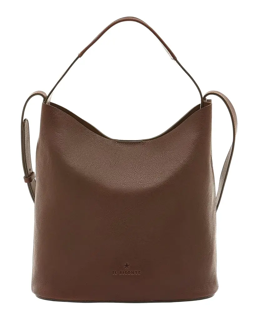 Il Bisonte Le Laudi Leather Bucket Bag