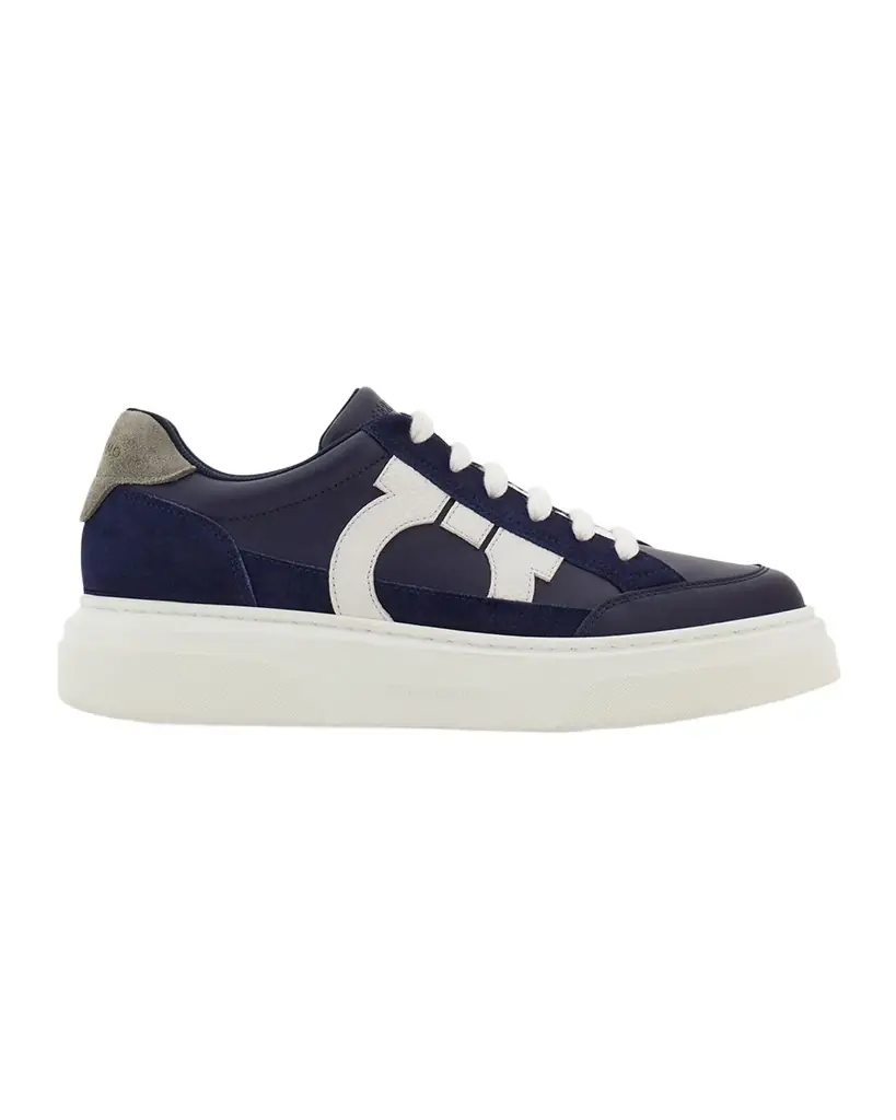Ferragamo Men 's Cassina Gancio Low-Top Sneakers