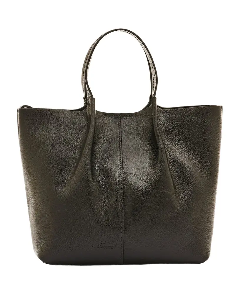 Il Bisonte Nina Small Pleated Leather Tote Bag