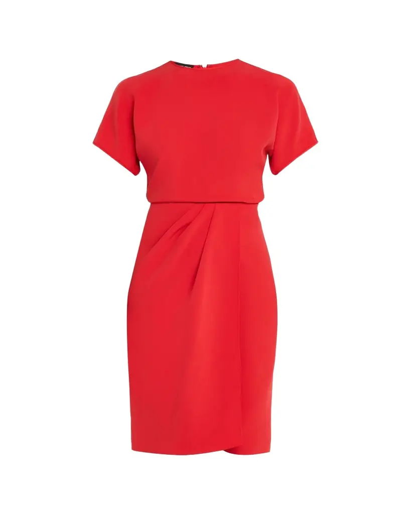 Giorgio Armani Washed Silk Asymmetric Midi Dress