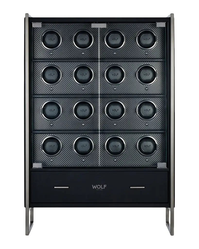 WOLF Axis 16-Piece Watch Winder Cabinet