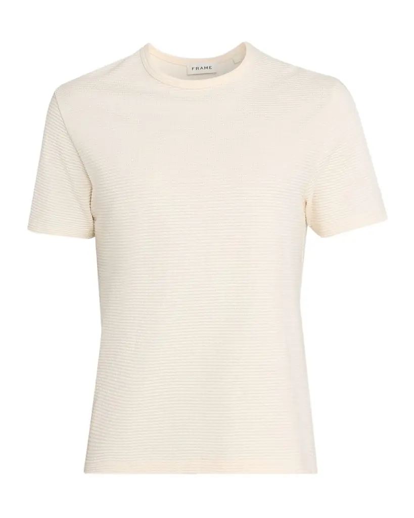 FRAME Men 's Cotton Jacquard Crewneck T-Shirt
