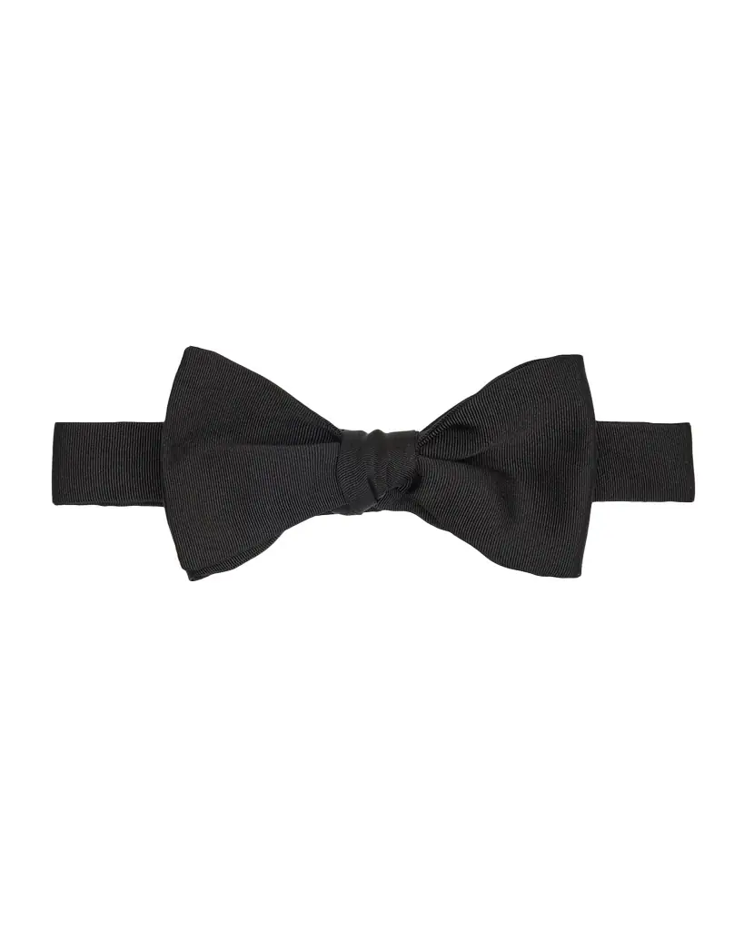 Kiton Men 's Silk Satin Bow Tie