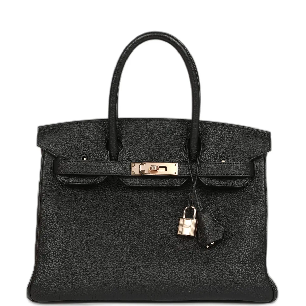 hermes Hermes Birkin 30 Black Togo Rose Gold Hardware