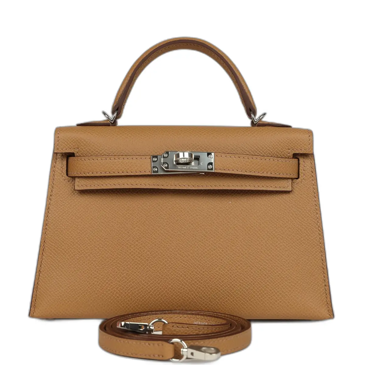 hermes Hermes Kelly Sellier 20 Biscuit Epsom Palladium Hardware