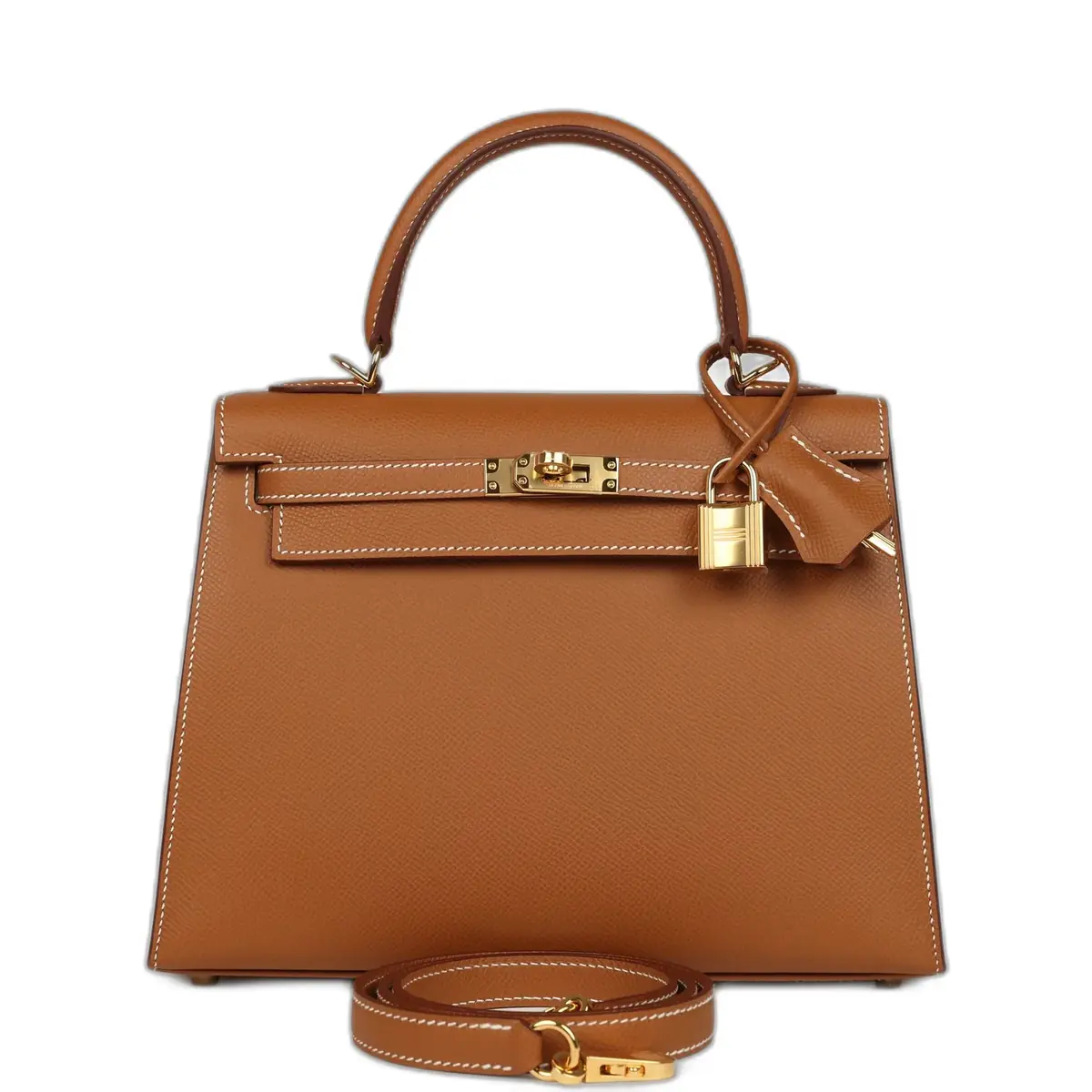 hermes Hermes Kelly Sellier 25 Gold Epsom Gold Hardware