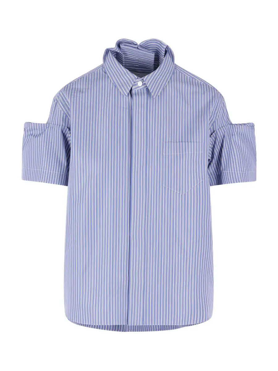 Sacai Puff-Sleeve Poplin Shirt