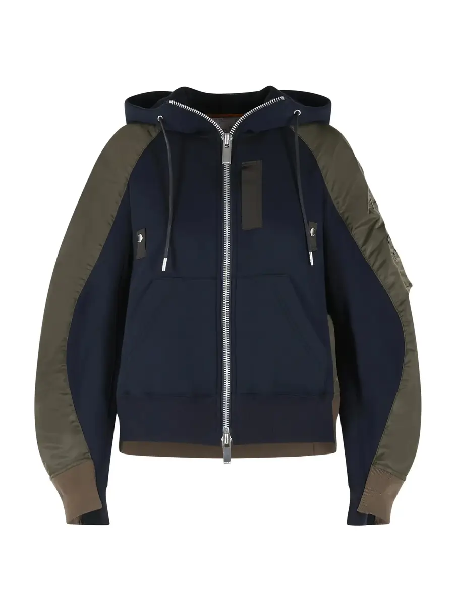 Sacai Sponge Sweat Zip-Up Hoodie