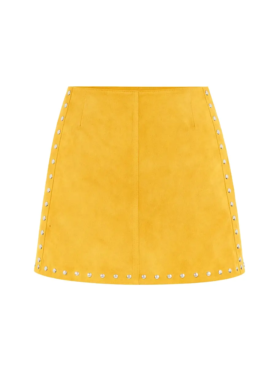 ZUT Suede Studded Tellier Mini Skirt