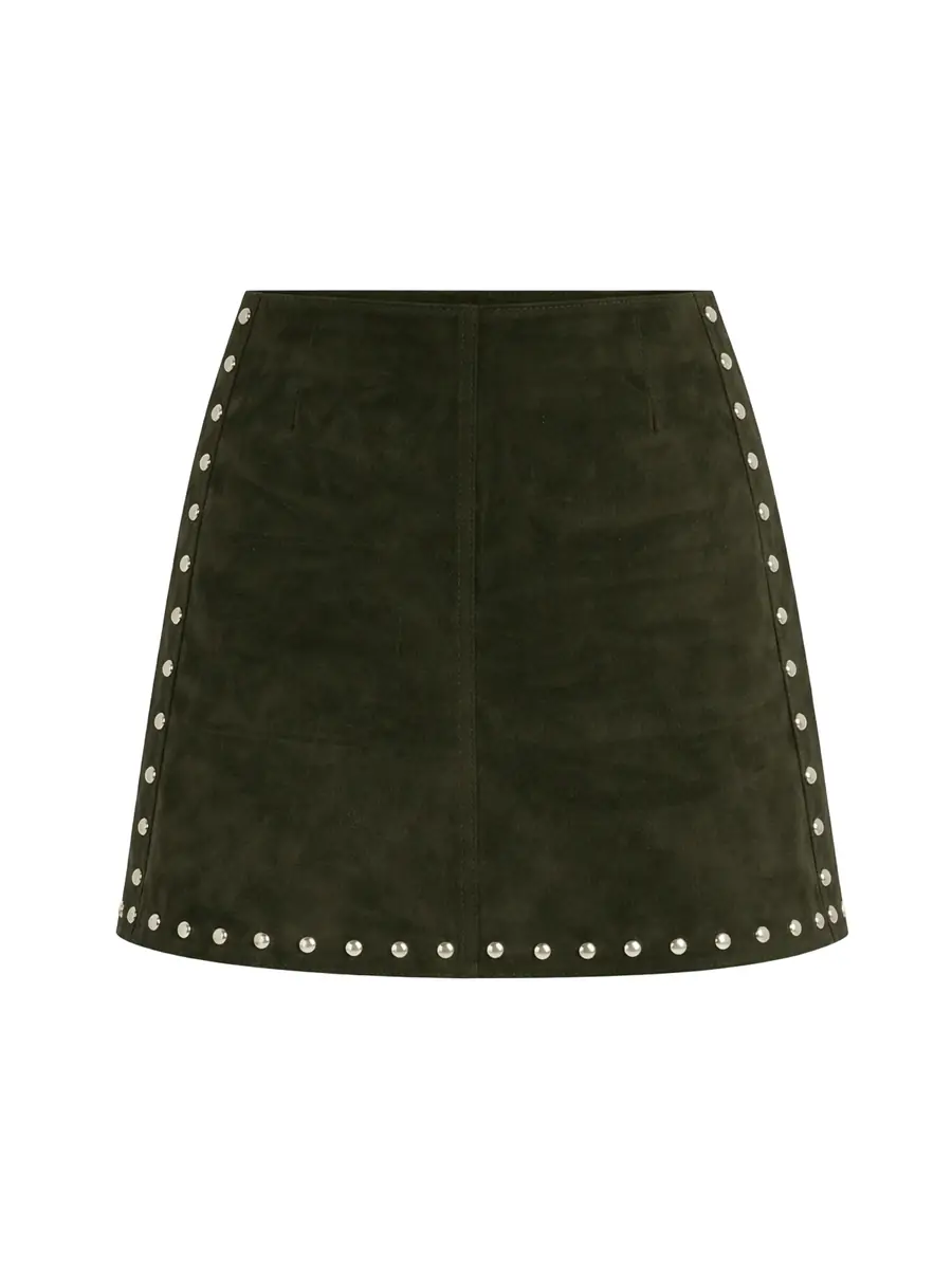 ZUT Suede Studded Tellier Mini Skirt