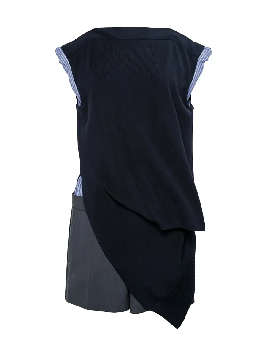 Sacai Suiting x Knit Mini Dress