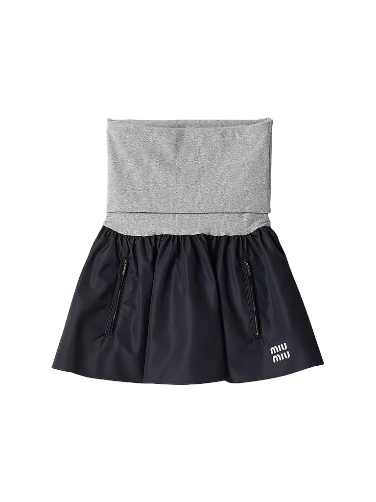 Miu Miu Women's Technical Fabric Mini Skirt - Blue