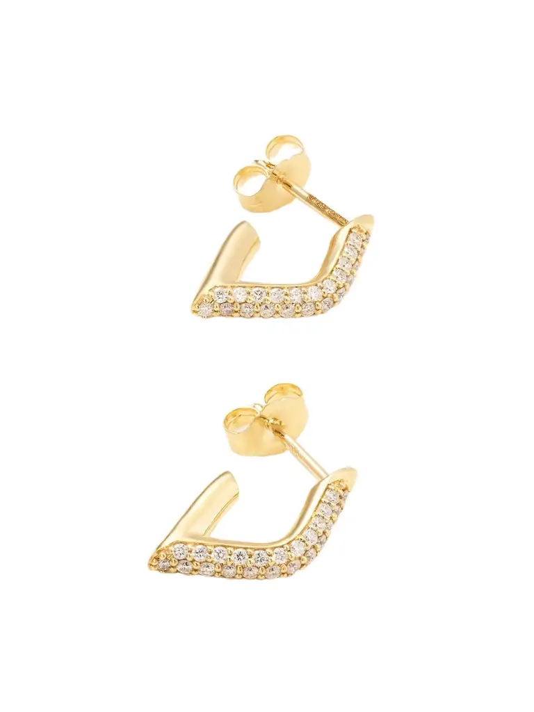 Sydney Evan 14-karat Gold Diamond Earrings